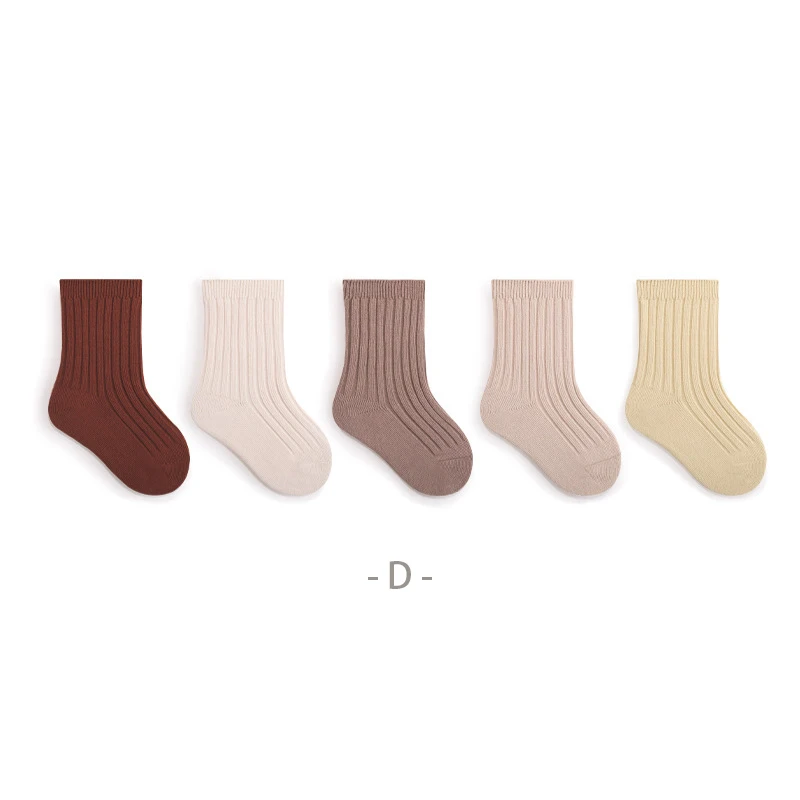 Calcetines tubo medio Milangel niño y niña – colores sólidos otoño - imagen 2