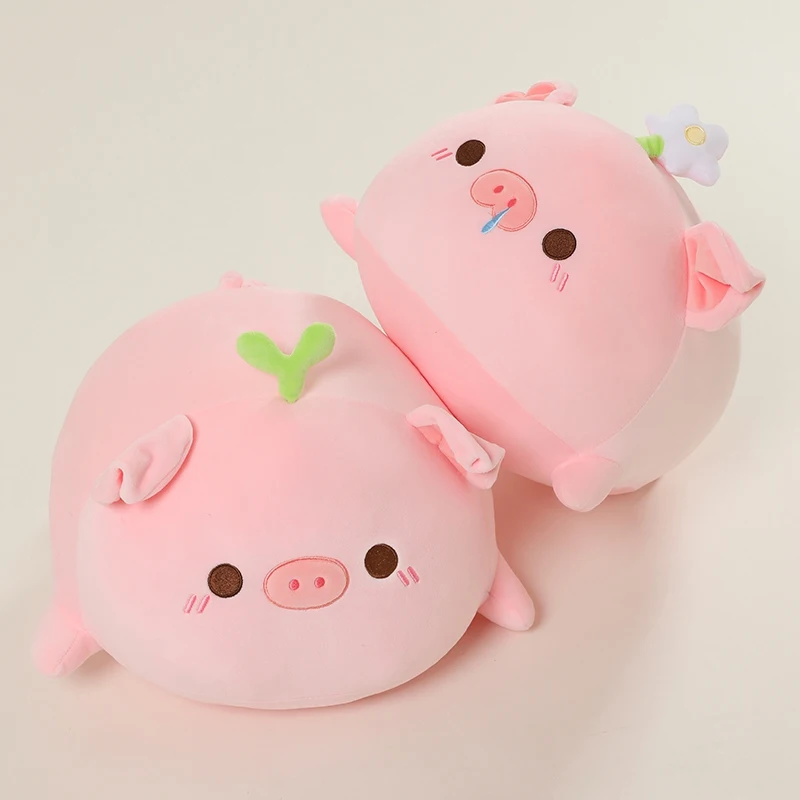 Peluche cerdito rosa relleno de algodón, dibujos animados