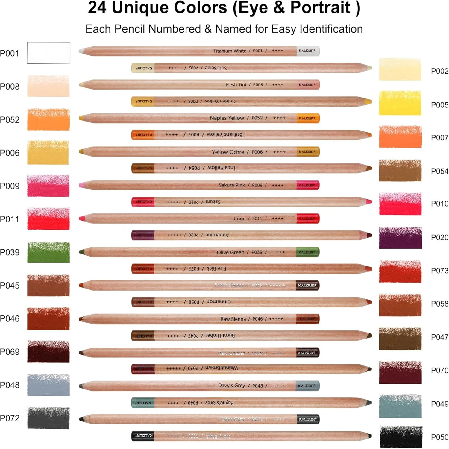 Lápices de tiza pastel KALOUR Pro para bocetos y sombreado - imagen 3