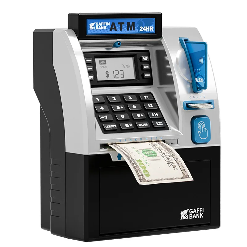 Hucha cajero automático infantil electrónico con contraseña