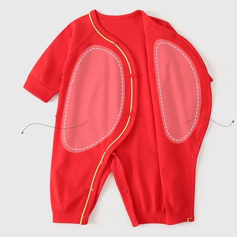 Conjunto de primavera y otoño para bebé niño, mono rojo estilo chino - imagen 5