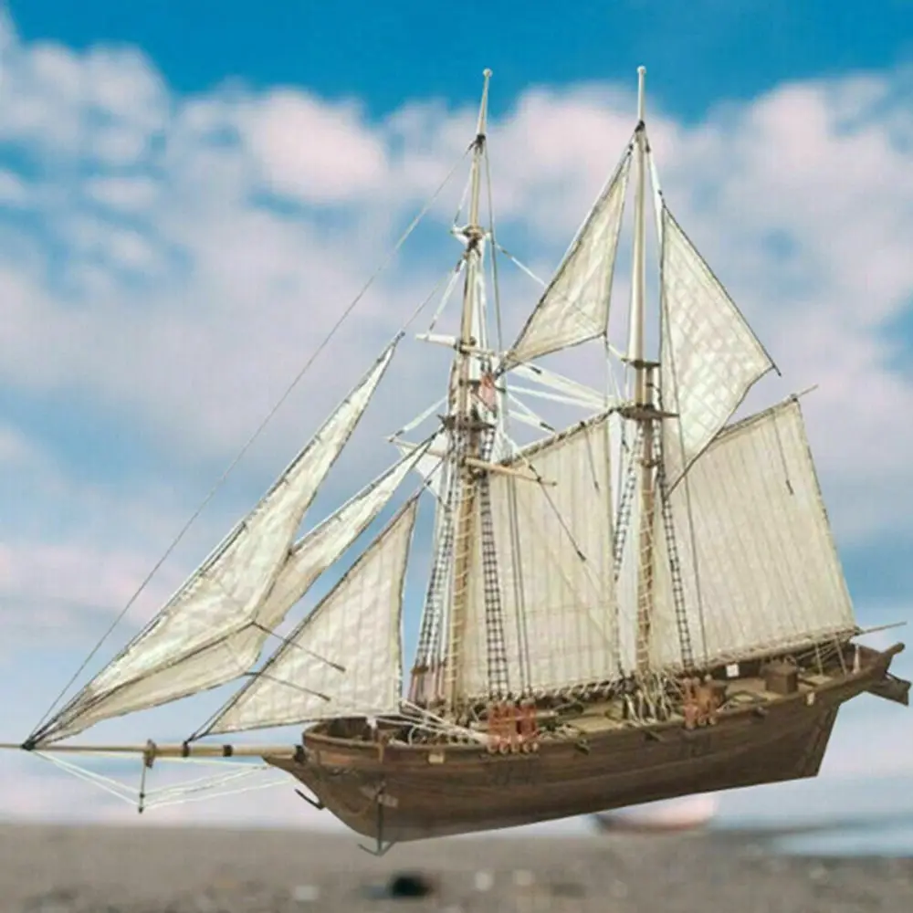 Maqueta de velero de madera para montar, hecho a mano - imagen 4