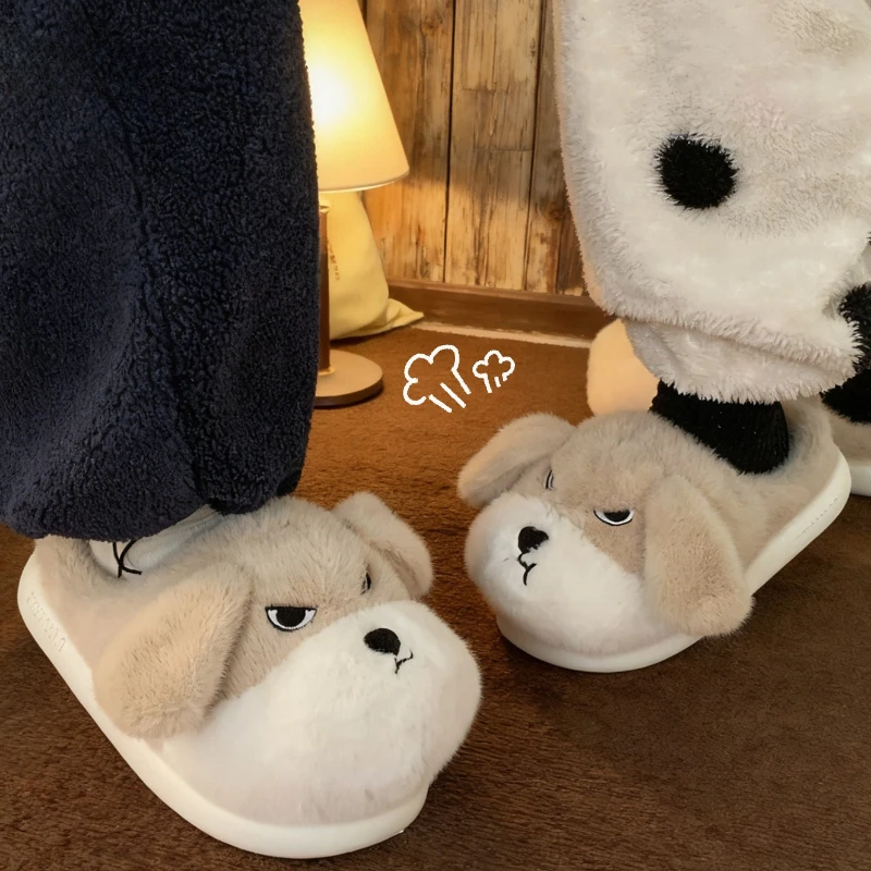 Pantuflas felpa orejas de perro para niños - imagen 3