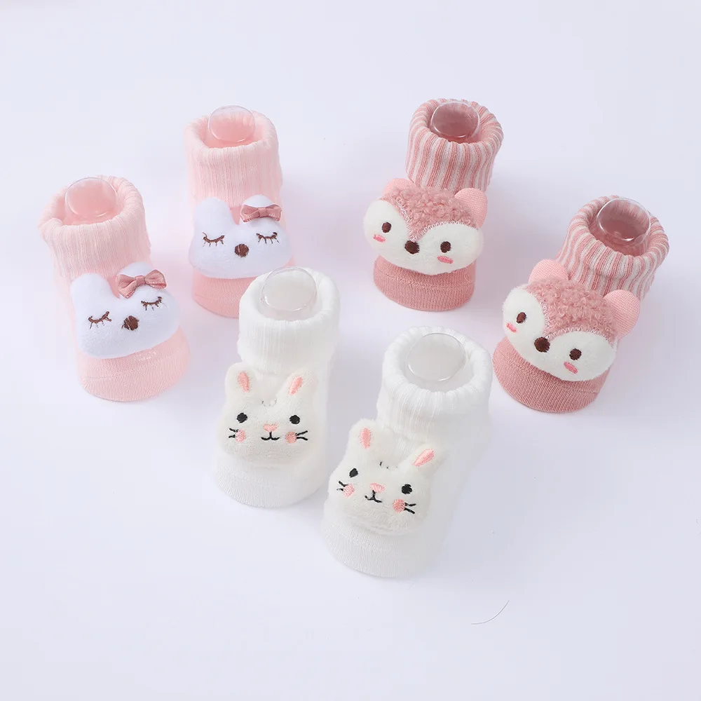 Calcetines para bebé recién nacido de algodón con dibujos de animales - imagen 4
