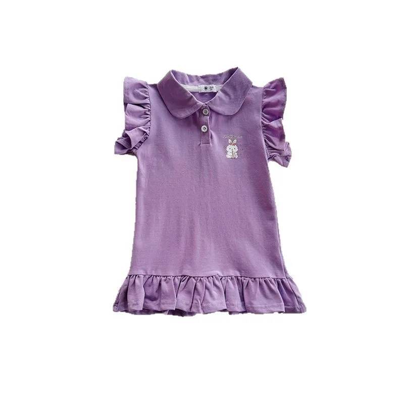 Vestido de verano niña manga corta falda tipo polo - imagen 3