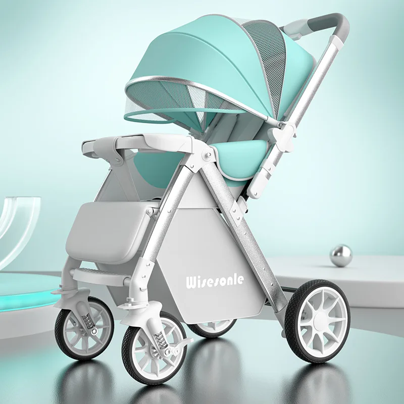 Cochecito de bebé con asiento reclinable ligero plegable bidireccional - imagen 4