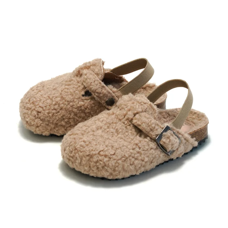 Zapatillas de casa infantiles de algodón cálidas y suela blanda - imagen 2
