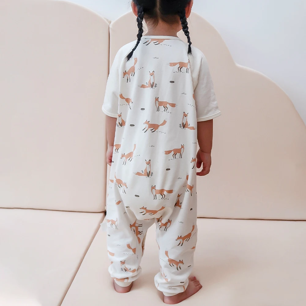 Saco de dormir veraniego para peques 1-4 años, manga corta apertura - imagen 4