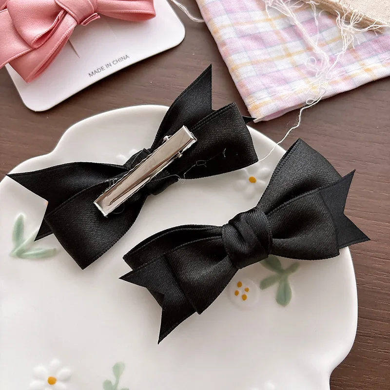 Pinza para el pelo de satén con lazo estilo ballet para niñas