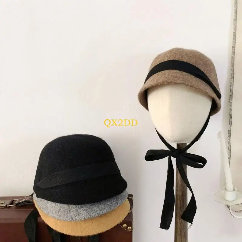 QX2D Gorra de equitación para niños 2-6 años, visera sólida, lana suave - imagen 2