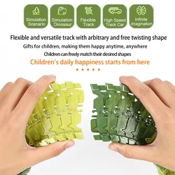 Pista de carreras de dinosaurios Crean – Juguete flexible para niños