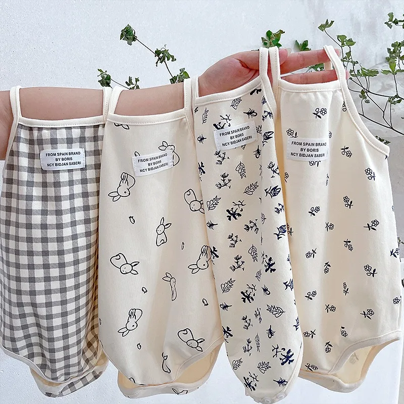 Peto triangular sin mangas de verano para bebé en escalada unisex - imagen 3