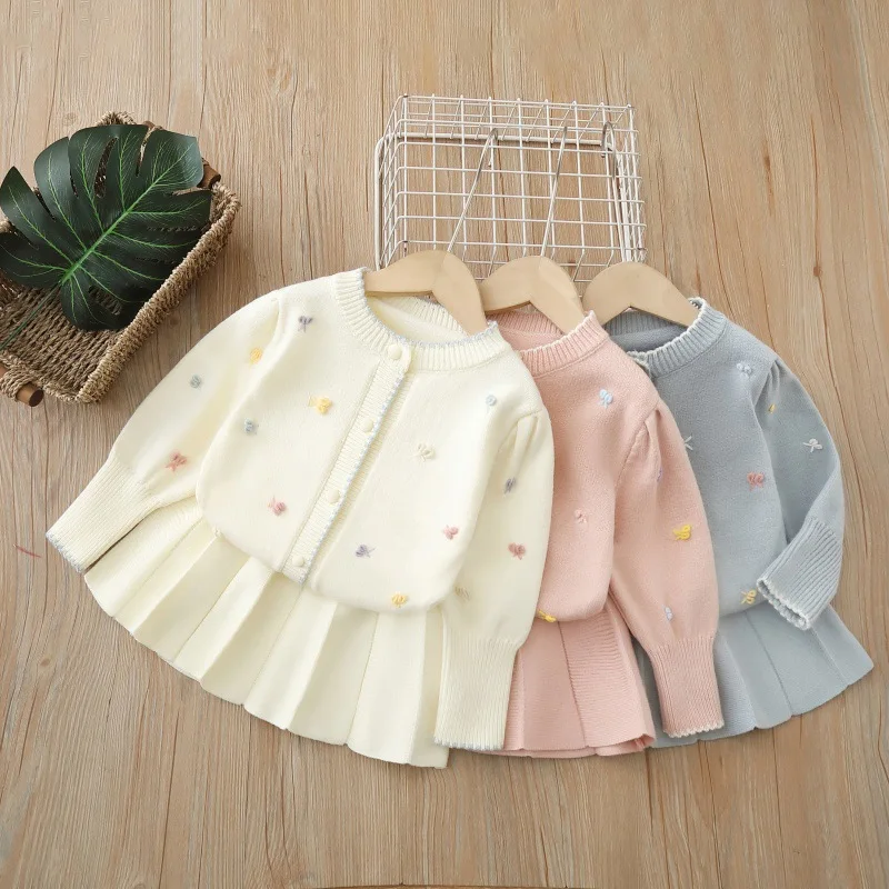 MILANCEL conjunto suéter y falda para niña otoño tejido punto - imagen 4