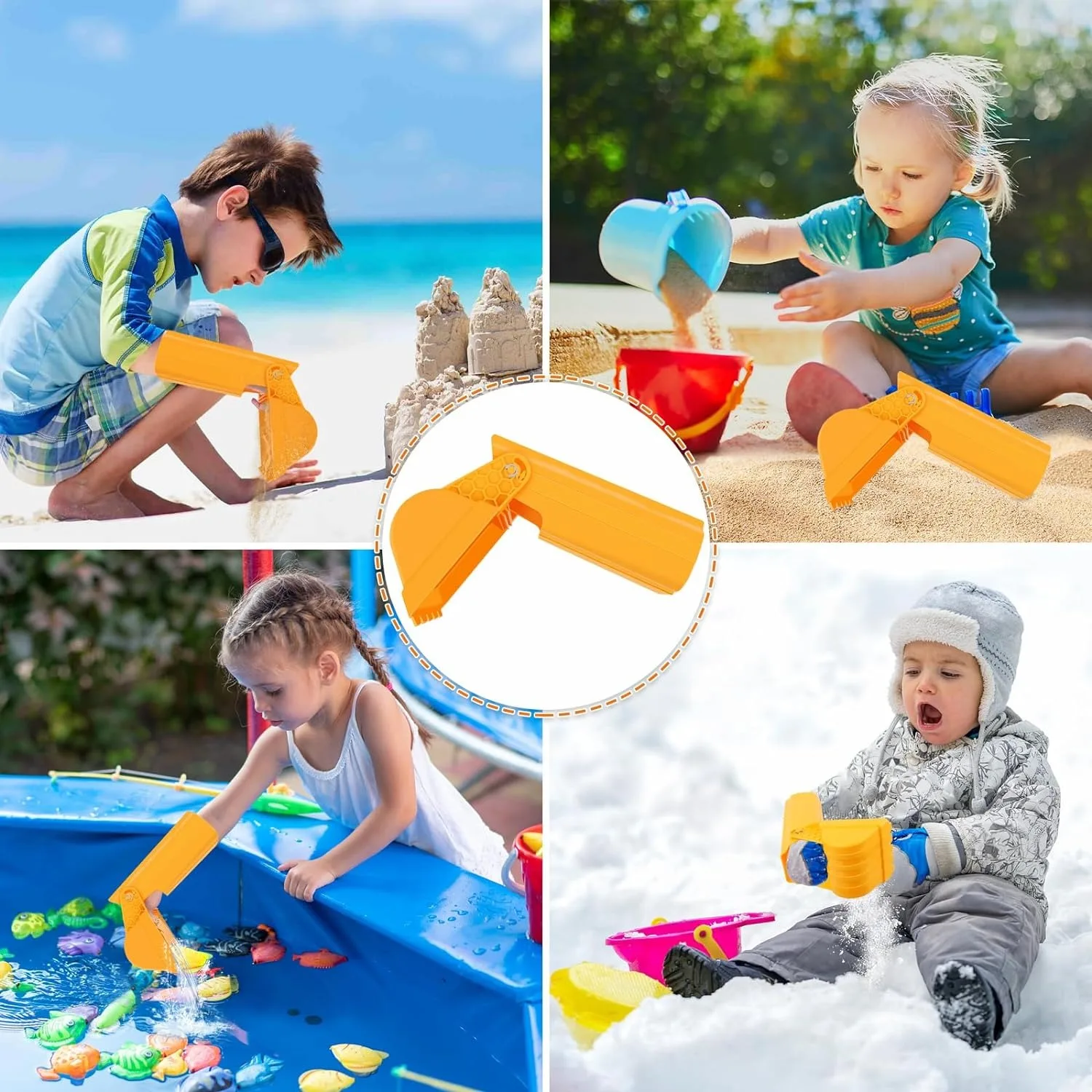 Excavadora de arena manual para niños – Juguetes infantiles para playa - imagen 5