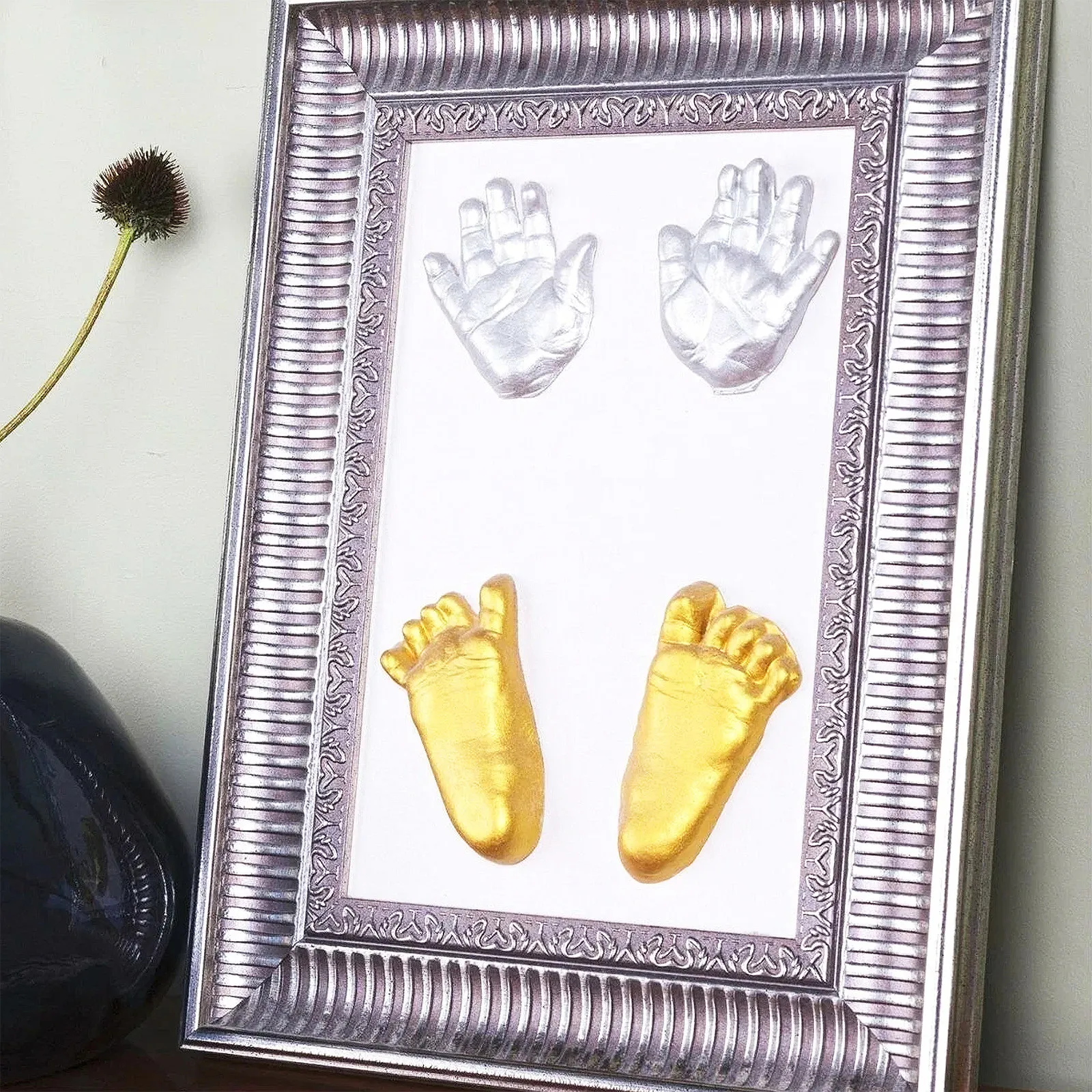 Kit de huellas 3D para bebé – recuerdo en yeso manos y pies