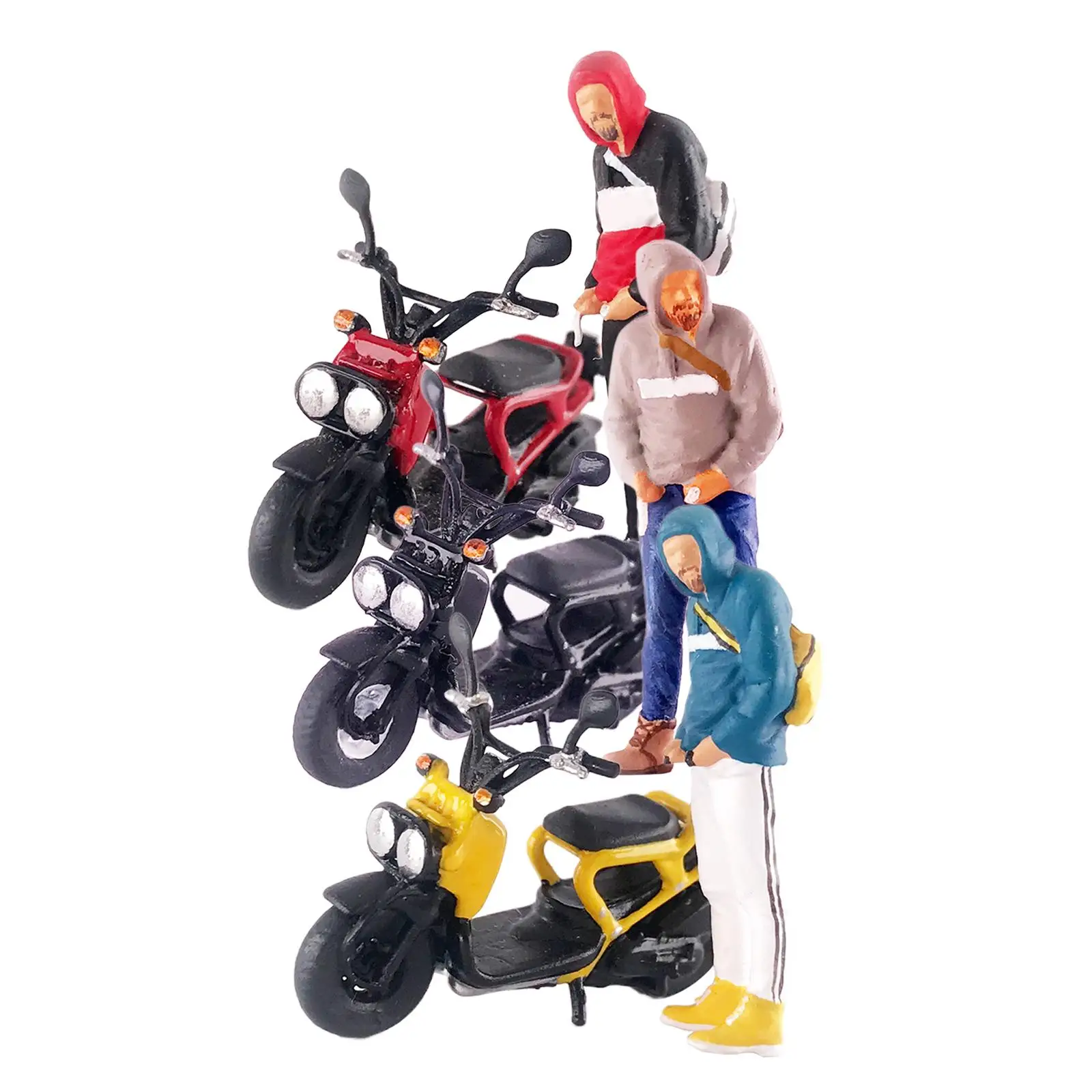 Figura decorativa de resina para escritorio con aspecto motero - imagen 4
