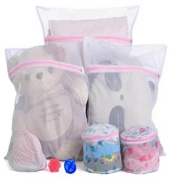 Bolsa de lavado en malla con cremallera para prendas delicadas
