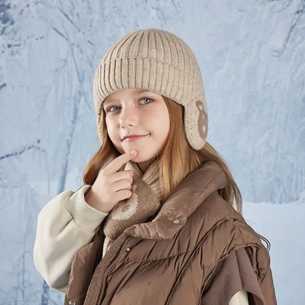 Gorro de invierno con forro polar y bufanda para niños - imagen 3