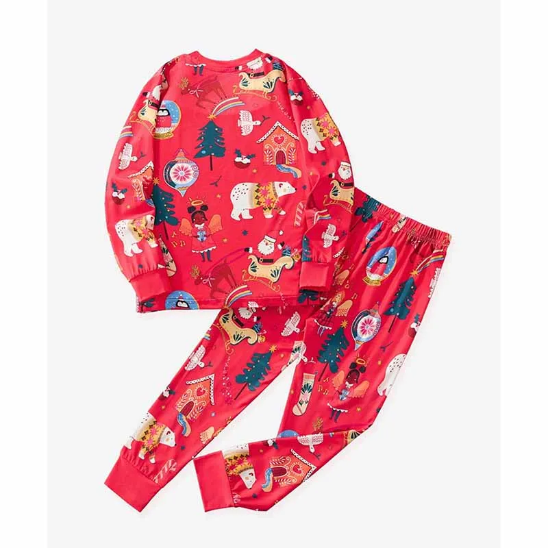 Pijama infantil de Navidad con top y pantalón de manga larga - imagen 4