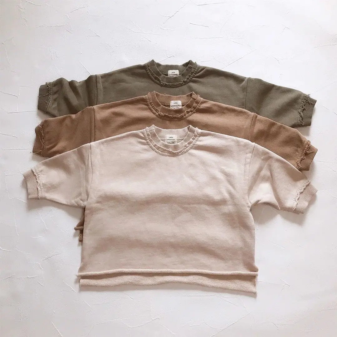 Sudadera holgada de cuello redondo y manga larga para niños - imagen 4