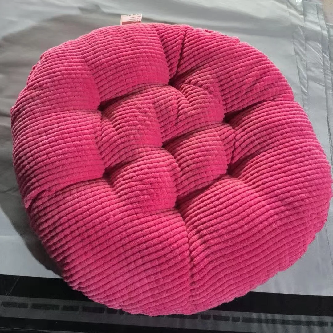 Cojín redondo de pana gruesa súper suave para asiento y decoración - imagen 5