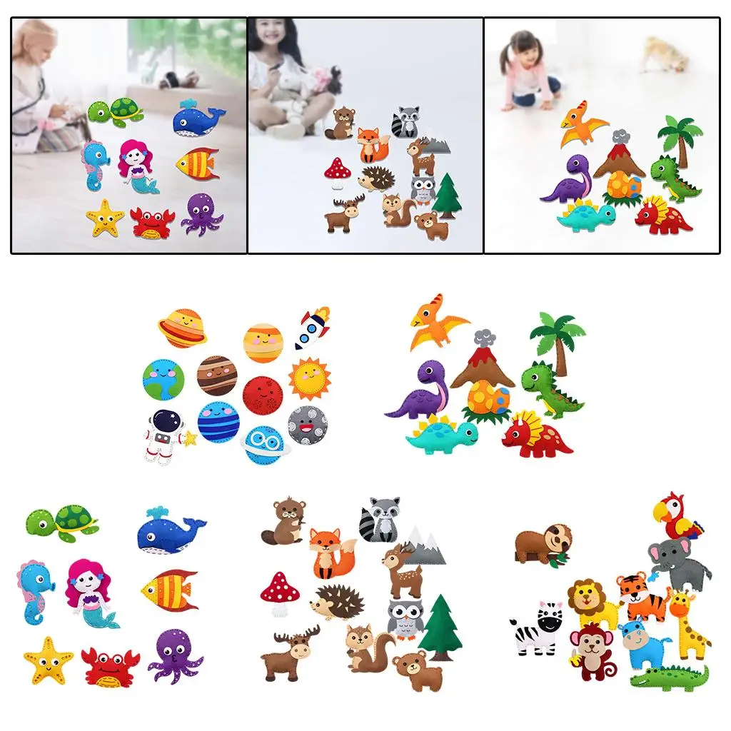 Kit de costura DIY con animales en fieltro para niños principiantes - imagen 5