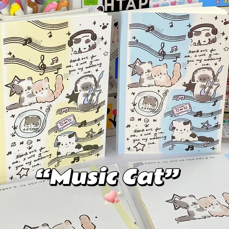 Cuaderno kawaii infantil con diseño de gato y cachorro - imagen 2