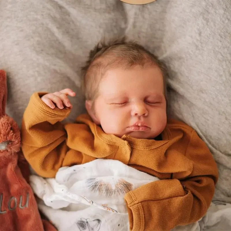 Bebe Loulou muñeca reborn dormida realista hecha a mano para bebés