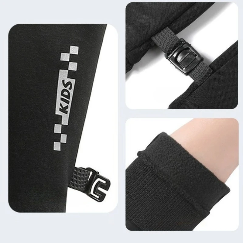 Guantes de esquí acolchados impermeables táctiles antideslizantes - imagen 4