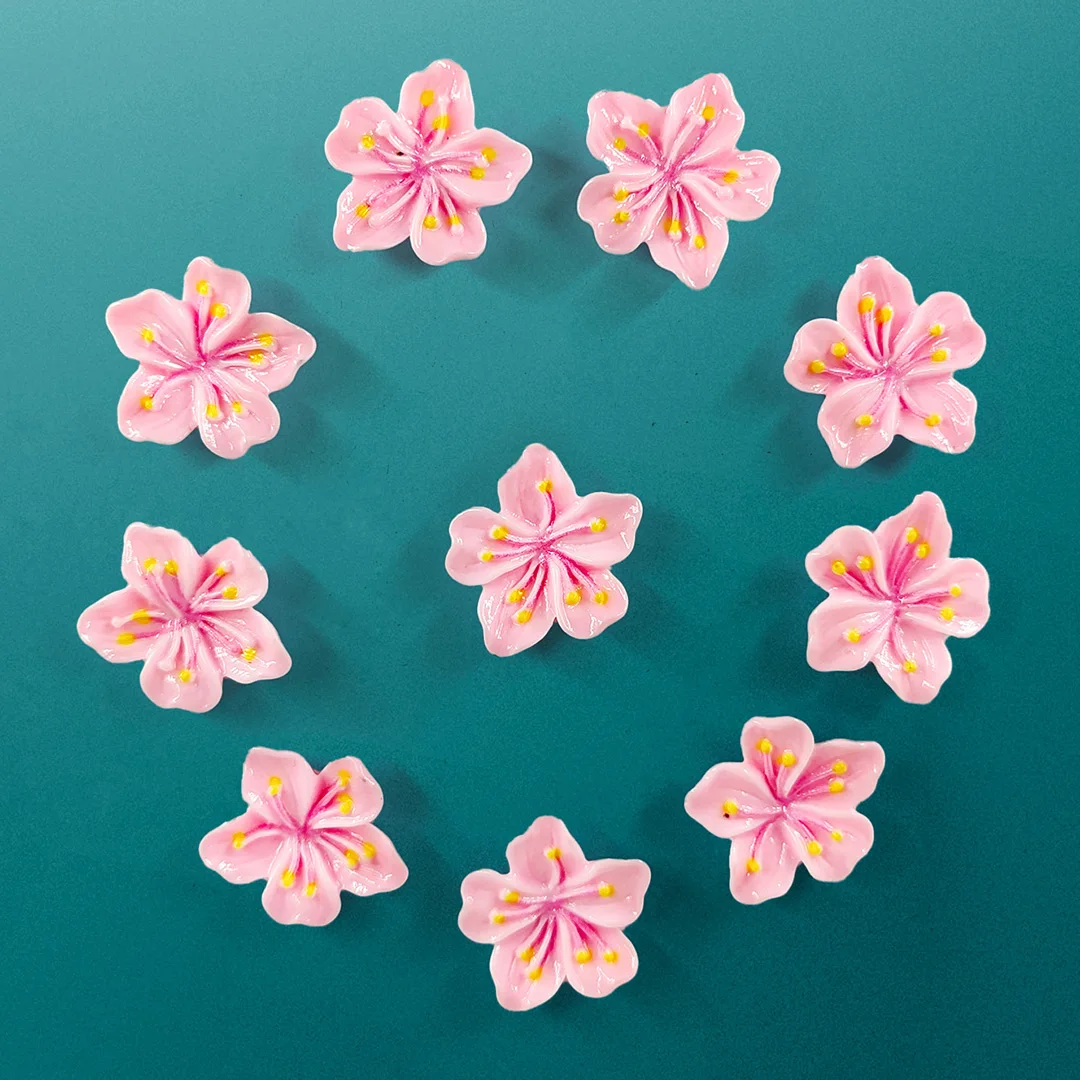 Iman de nevera flor cerezo rosa - Decoracion artesanal de cocina - imagen 5