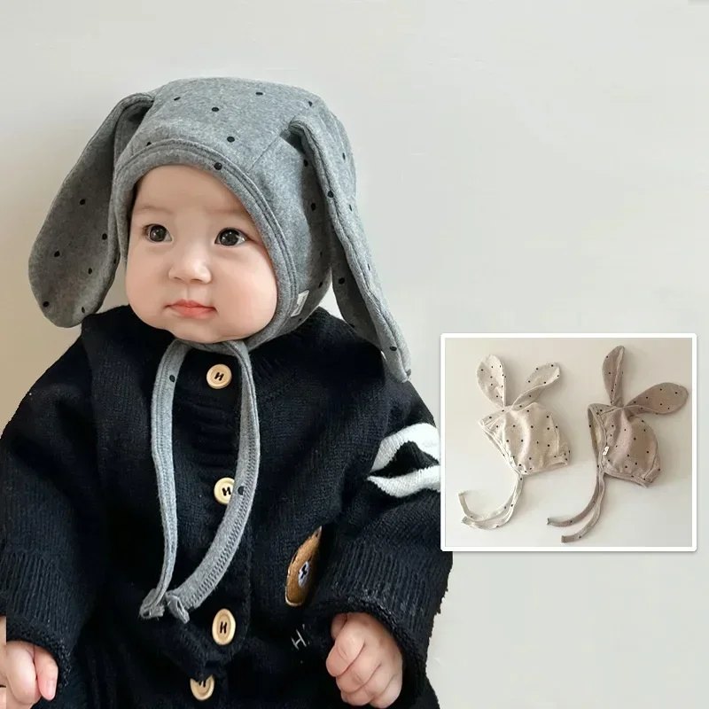 Gorro coreano para recién nacido con orejas de oso y conejo para fotos