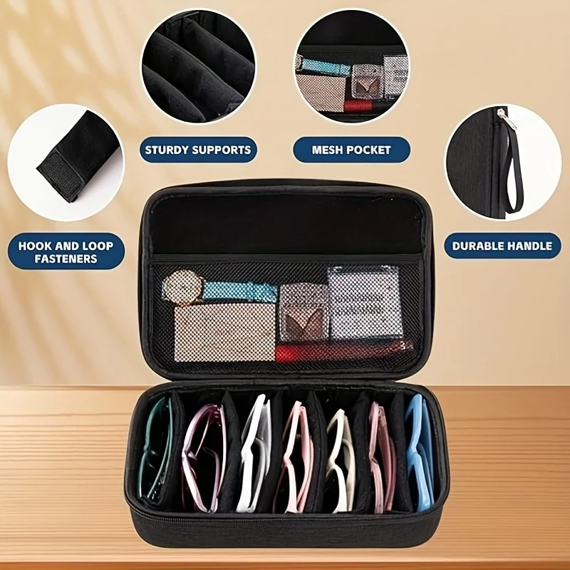 Estuche organizador de cables para viaje, bolsa doble capa impermeable