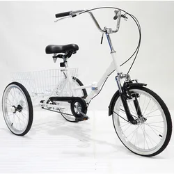 Triciclo plegable para niños con cesta y freno en V de una velocidad