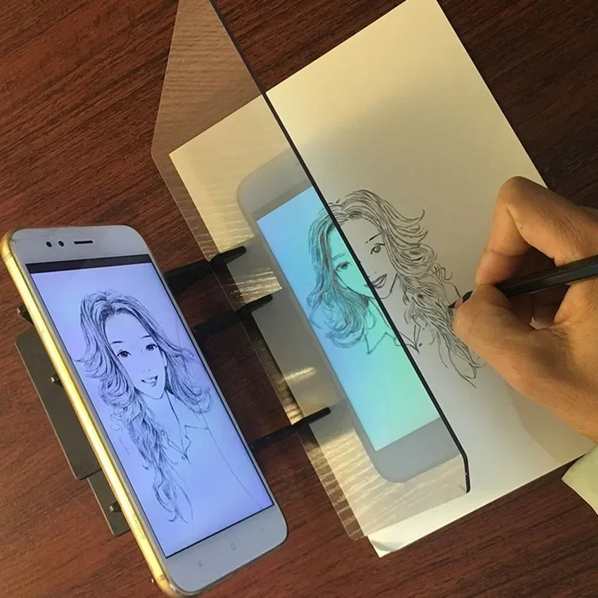 Tablero de dibujo óptico con lente y soporte para trazado - imagen 2