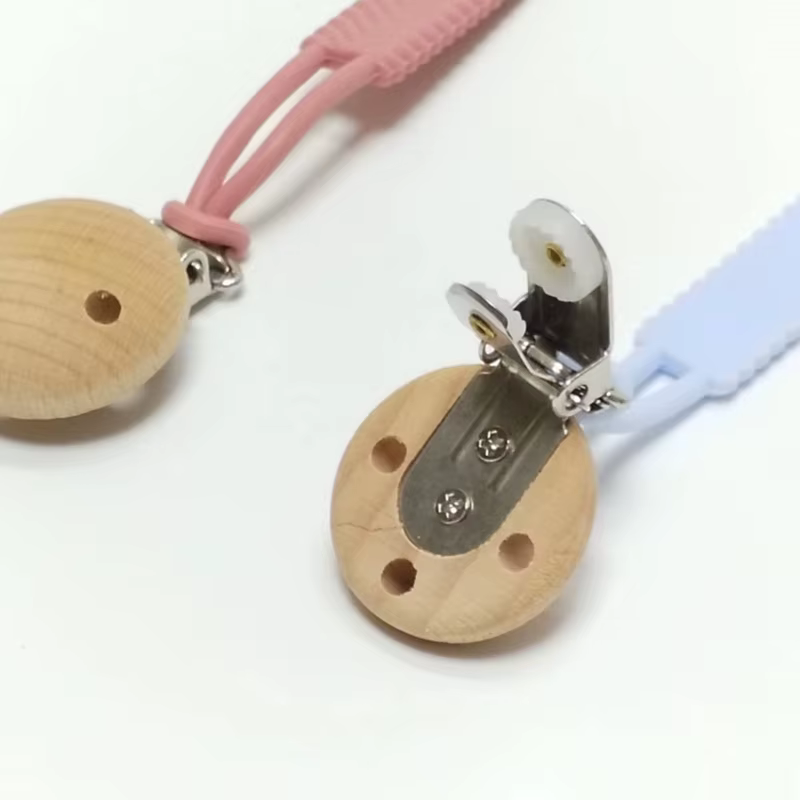 Cadena porta chupete de silicona con clip mordedor sin BPA portátil - imagen 4