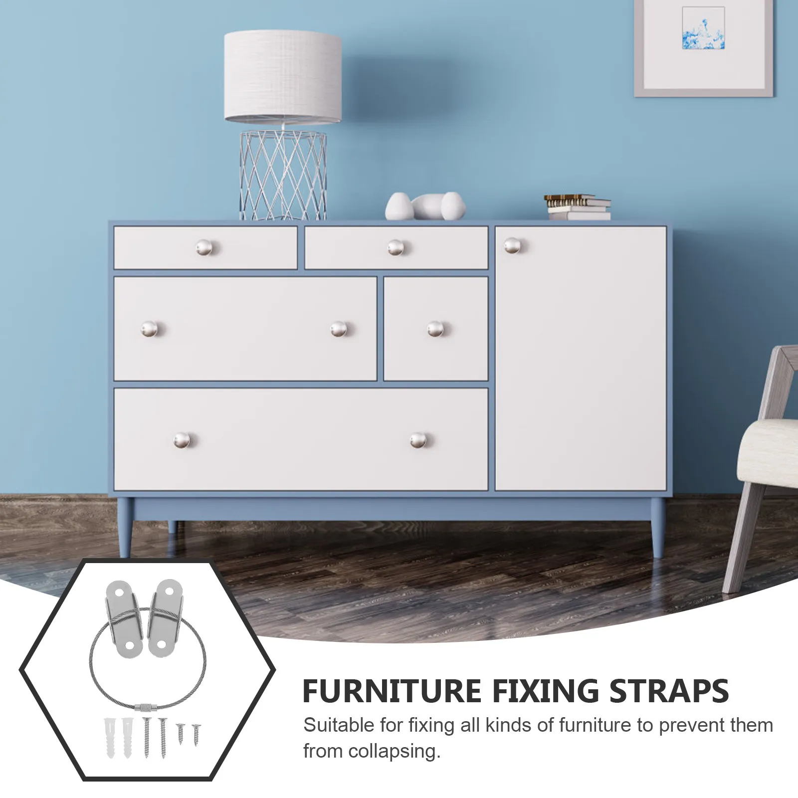 Correas antivuelco para muebles resistentes con anclaje seguro - imagen 3