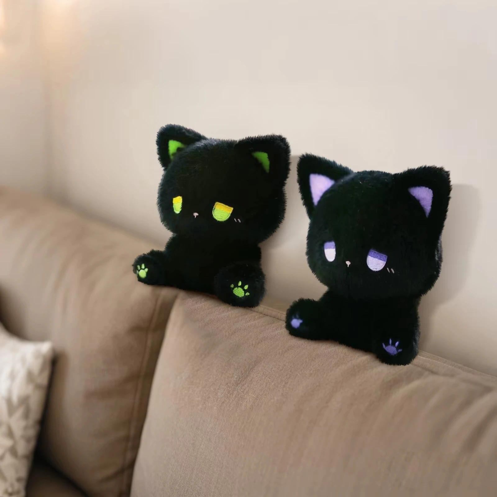 Peluche de gato emo kawaii súper suave, gatito sentado - imagen 3