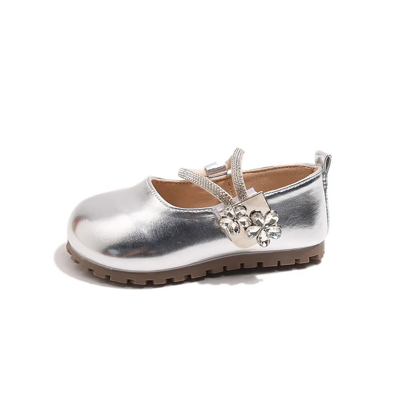 Zapatos Mary Jane de niña con estilo princesa y diamantes - imagen 3