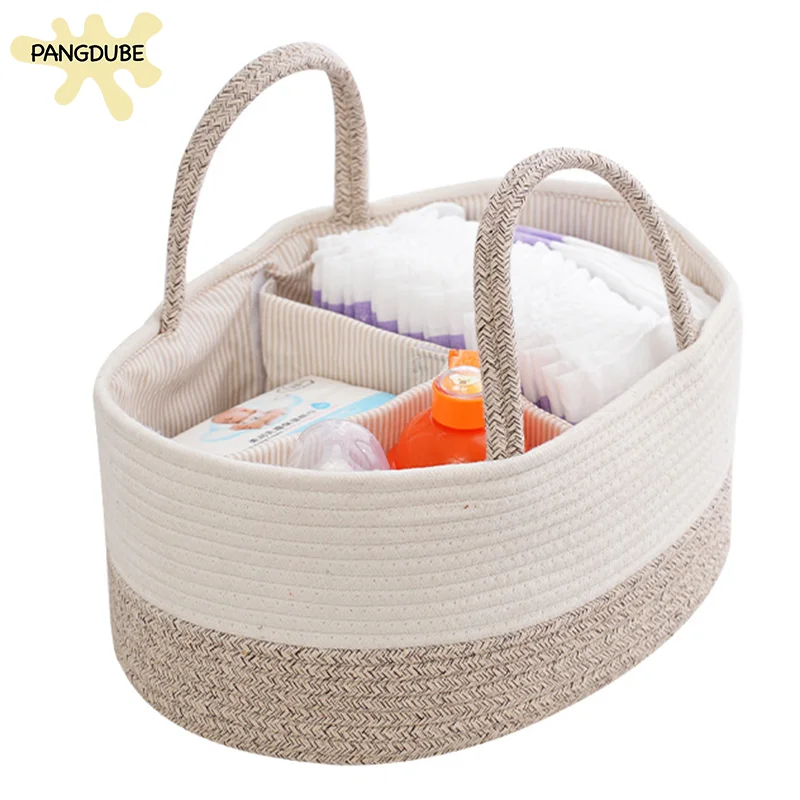 PANGDUBE Organizador de pañales plegable – Bolsa portátil de algodón - imagen 5