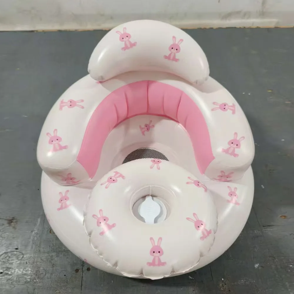 Asiento inflable bebé con bomba integrada y soporte espalda portátil - imagen 3