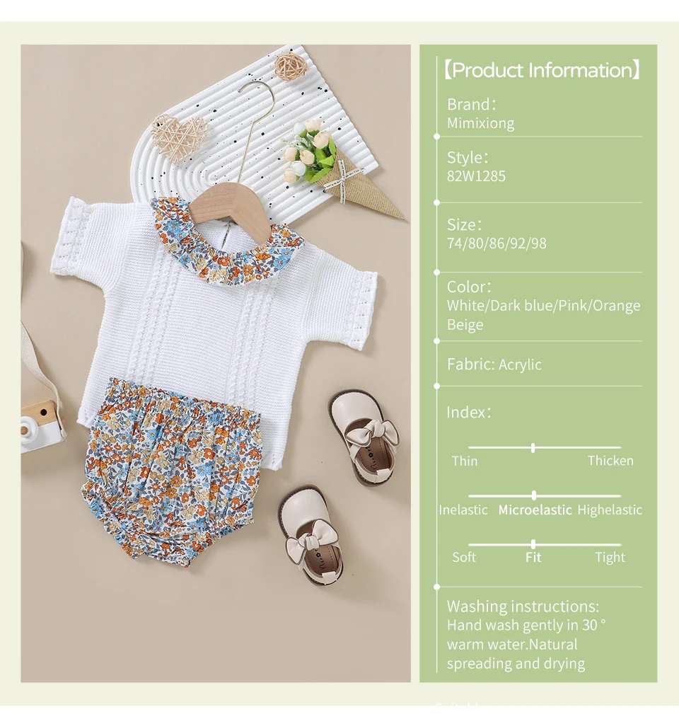 Pantalón corto floral niña