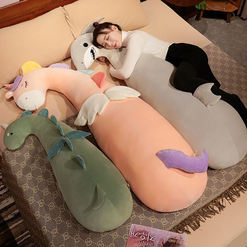 Almohada de felpa animal en forma de unicornio kawaii, lavable - imagen 4