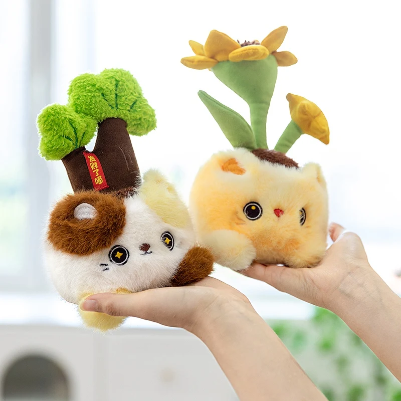 Peluche suave gato con forma de cactus para niños - imagen 2