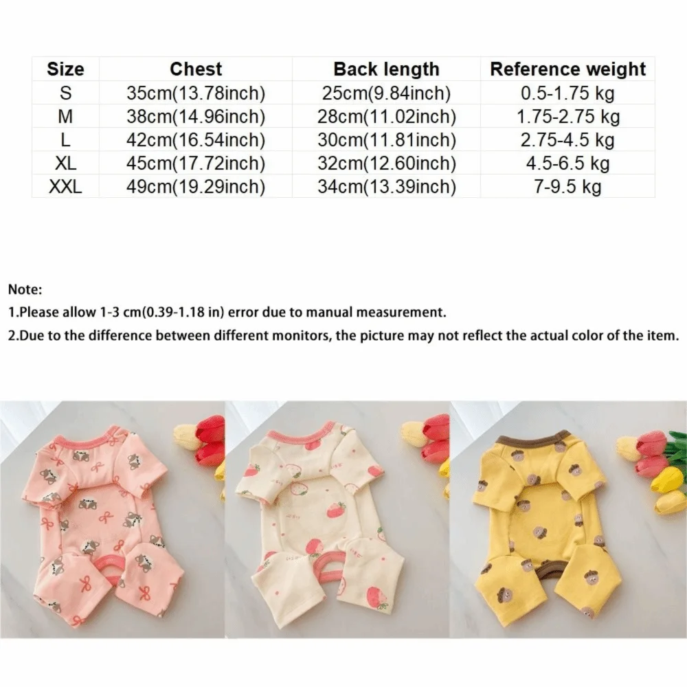 Pijama para perro cálido con dibujos animados y protección abdominal - imagen 3