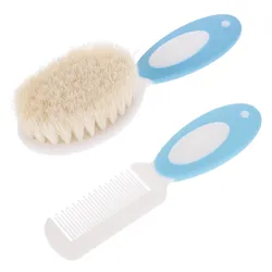 Cepillo para el pelo del bebé con cerdas de lana natural