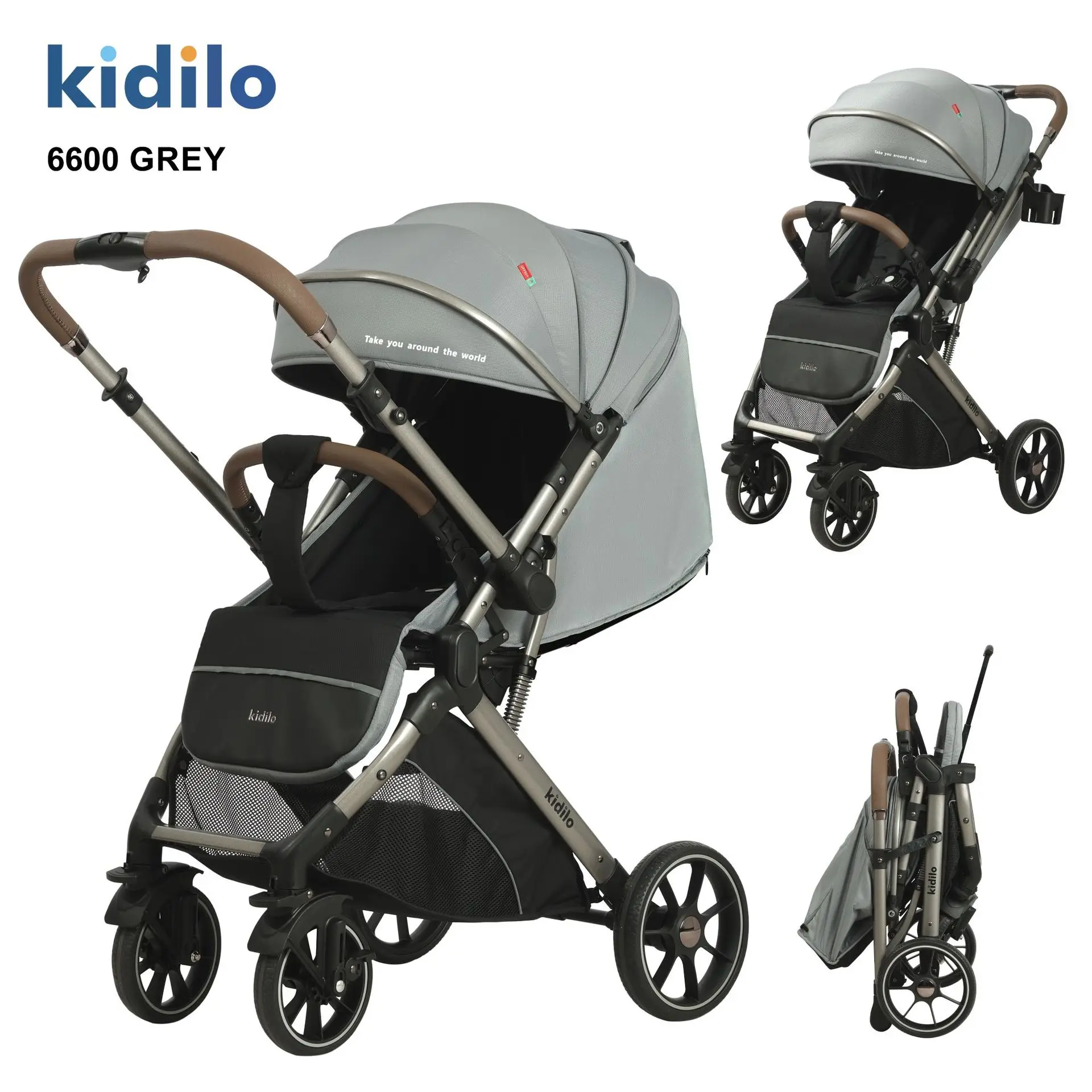 Cochecito bidireccional Kidilo ligero y plegable para recién nacidos