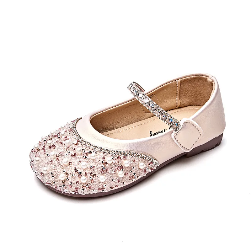 Zapatos de princesa para niña con suela blanda y brillo - imagen 5