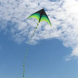 Easy Fly cometa Delta arcoíris Ripstop con cola larga