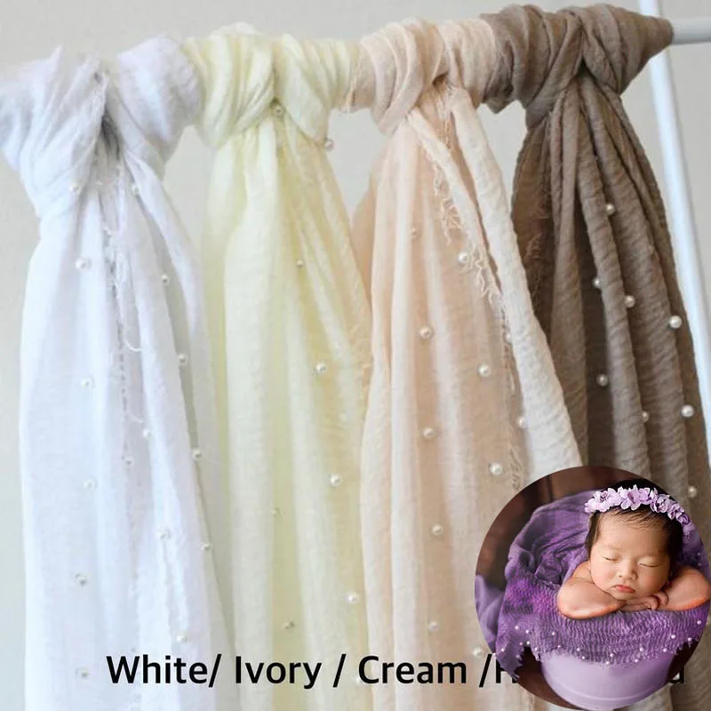 Accesorios sesión de fotos recién nacido niña – diadema y perlas