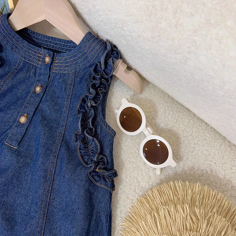 Vestido vaquero sin mangas para niña - Milangel - imagen 3